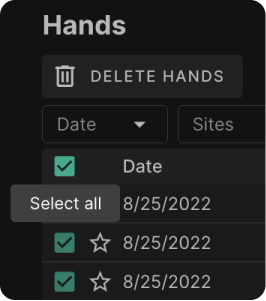 GTO Wizard Delete all hands Analyzed Hands