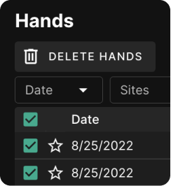 GTO Wizard Delete hands Analyzed Hands
