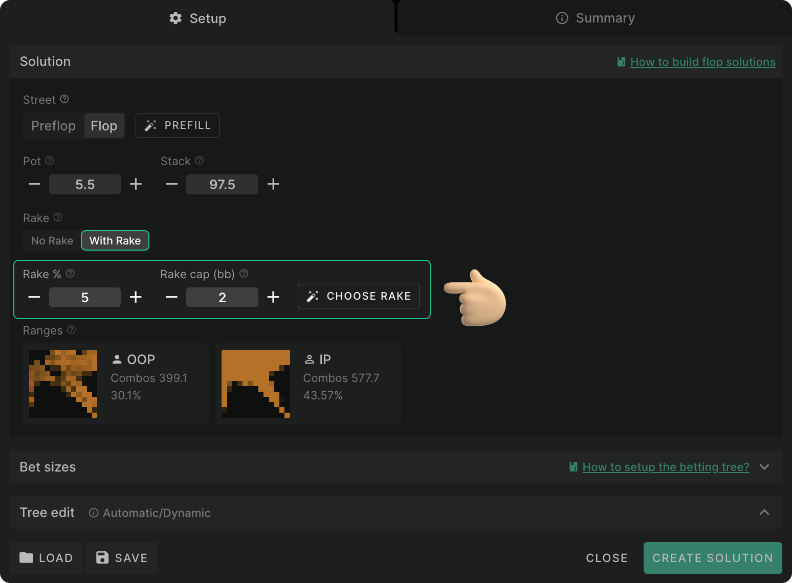 Customizable Raked Solutions With GTO Wizard AI