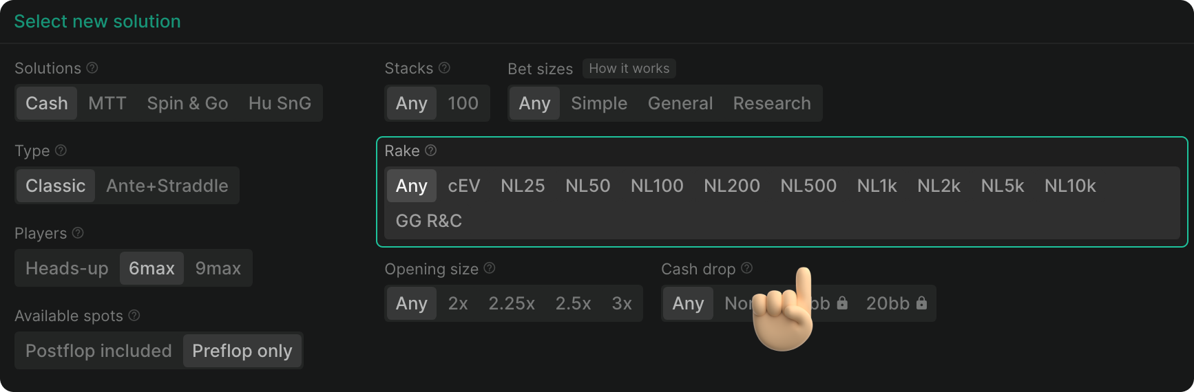 Update: Customizable Raked Solutions With GTO Wizard AI
