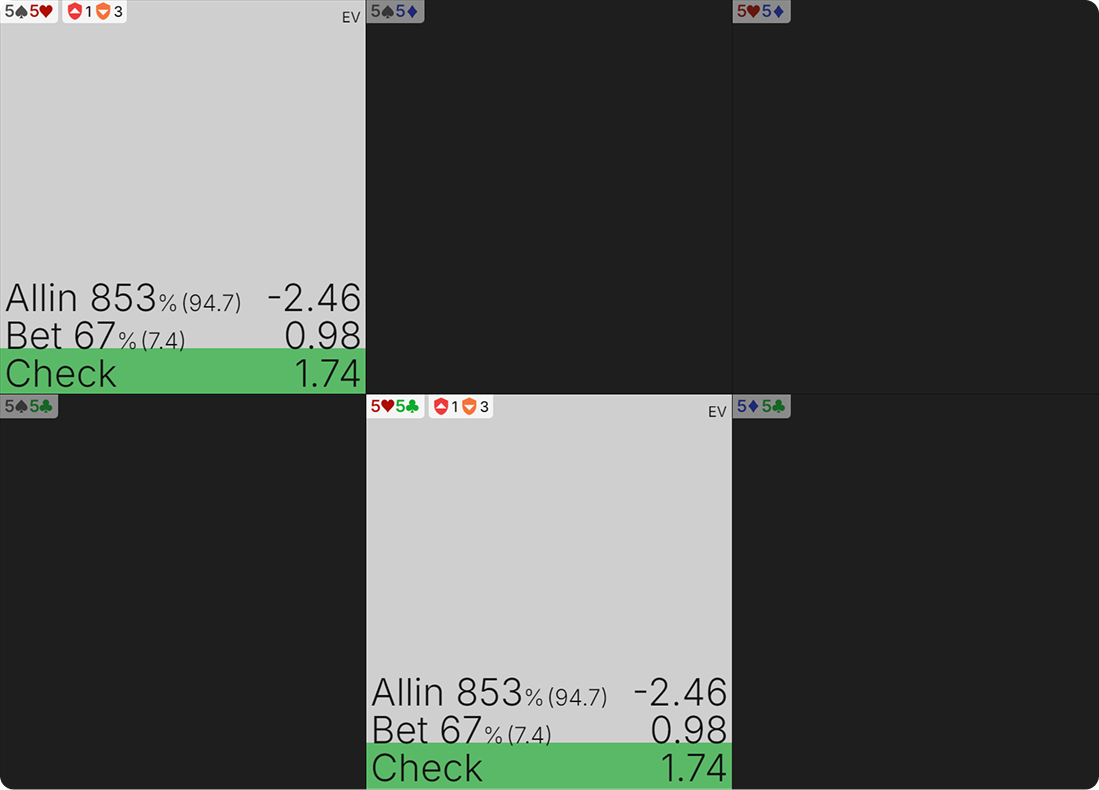 gto wizard bluffing pairs in cash games image 15