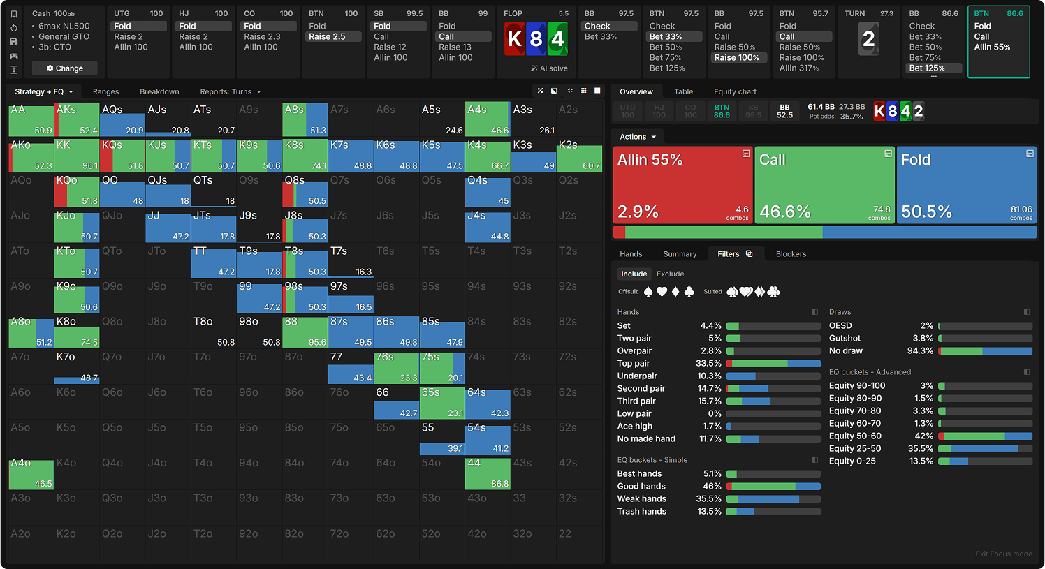 gto wizard bluffing pairs in cash games image 5