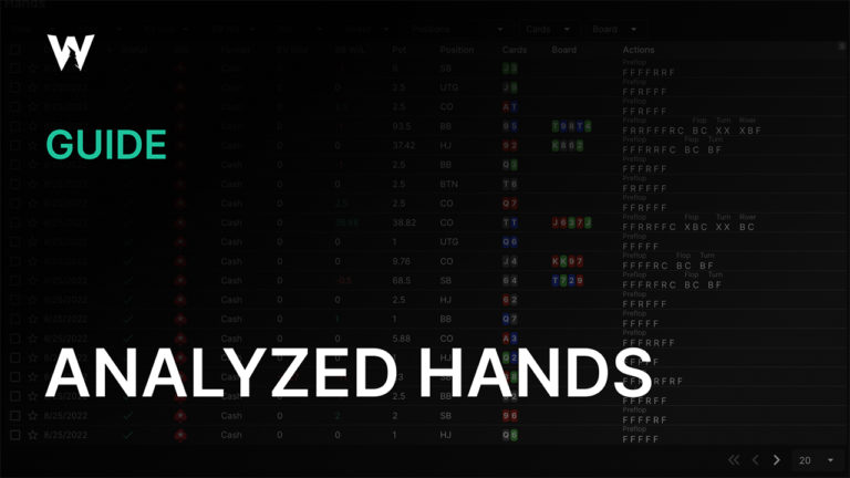 Analyzed Hands Analyzed Hands
