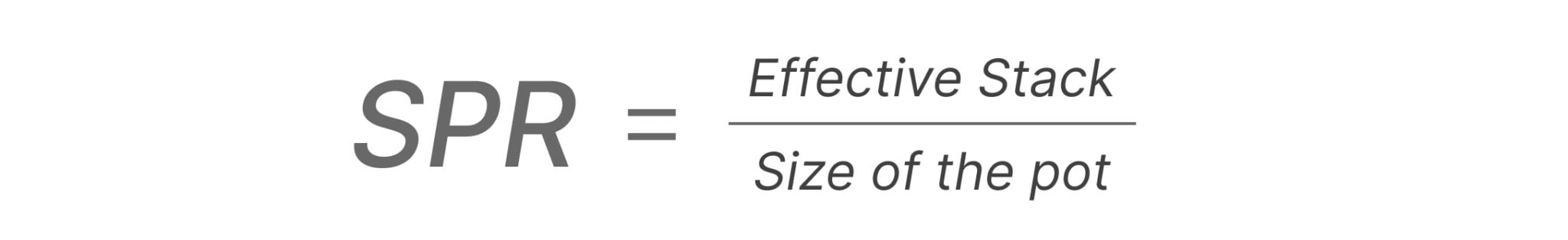 Stack-to-pot ratio